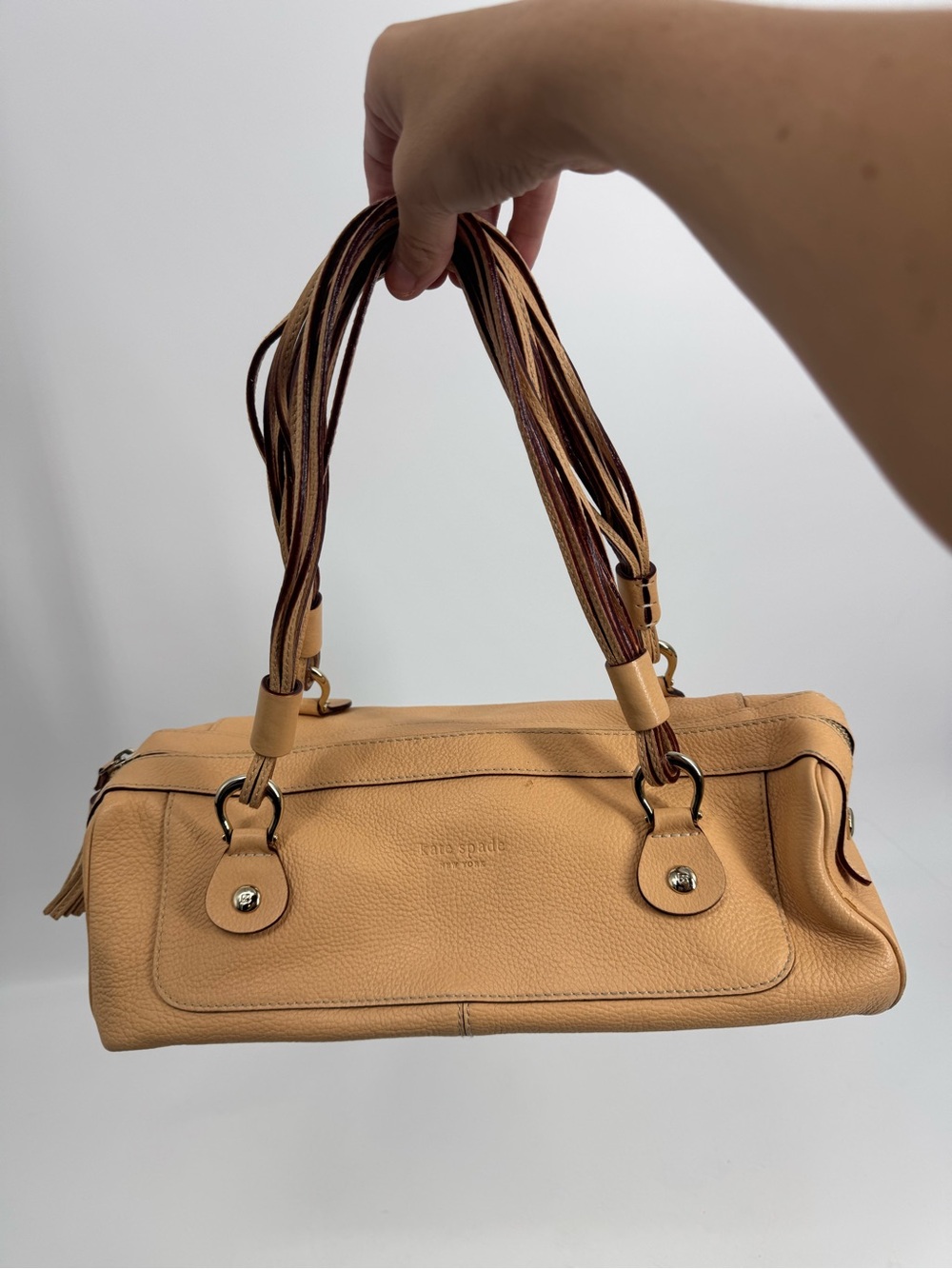 Kate Spade New York Tan Pebbled Leather Shoulder Bag